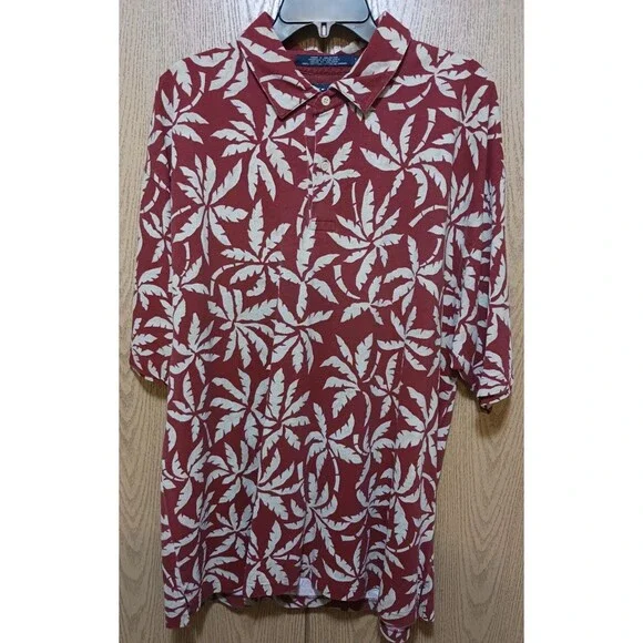 2-Tommy Hilfiger Polos-(Hawaiian-Red/Tan)-and-(Green)-(Decent)-(Size:2XL)-$20.00 - Picture 1 of 7